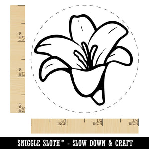 Easter Lily Beautiful Flower Self-Inking Rubber Stamp Crafting Planners