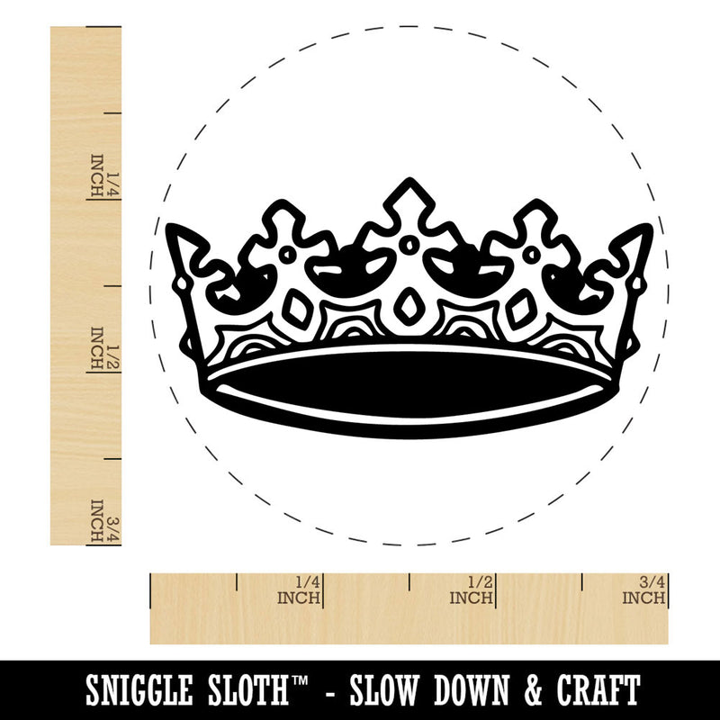 Elegant Crown Royalty King Queen Self-Inking Rubber Stamp Crafting Planners