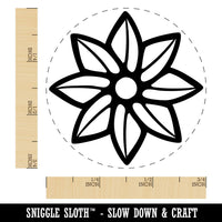 Geometric Spiral Flower Plant Self-Inking Rubber Stamp Crafting Planners