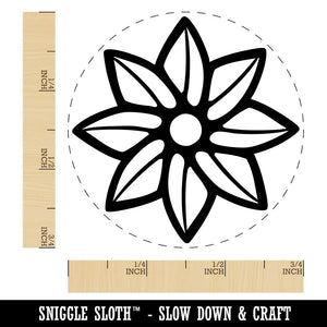 Geometric Spiral Flower Plant Self-Inking Rubber Stamp Crafting Planners