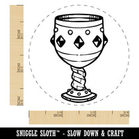 Goblet Chalice Bejeweled Medieval Cup Grail Self-Inking Rubber Stamp Crafting