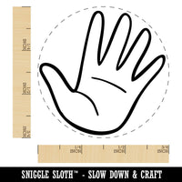 Hand Holding Up Five Fingers Open Palm Self-Inking Rubber Stamp Crafting Planner