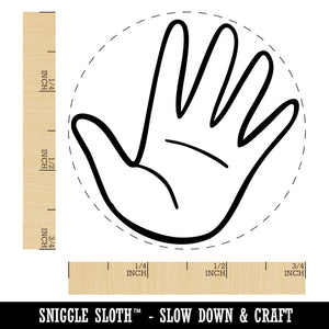 Hand Holding Up Five Fingers Open Palm Self-Inking Rubber Stamp Crafting Planner