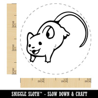 Happy Leaping Mouse Rodent Gerbil Self-Inking Rubber Stamp Crafting Planners