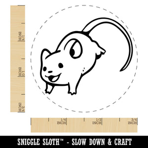 Happy Leaping Mouse Rodent Gerbil Self-Inking Rubber Stamp Crafting Planners