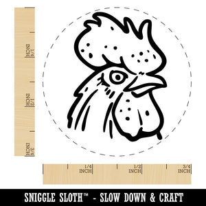 Intimidating Rooster Chicken Head Self-Inking Rubber Stamp Crafting Planners