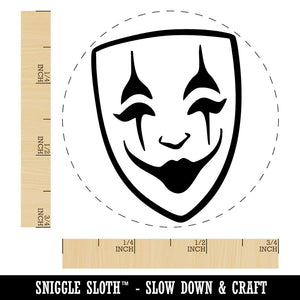 Jester Clown Joker Mask Smile Drama Self-Inking Rubber Stamp Crafting Planners