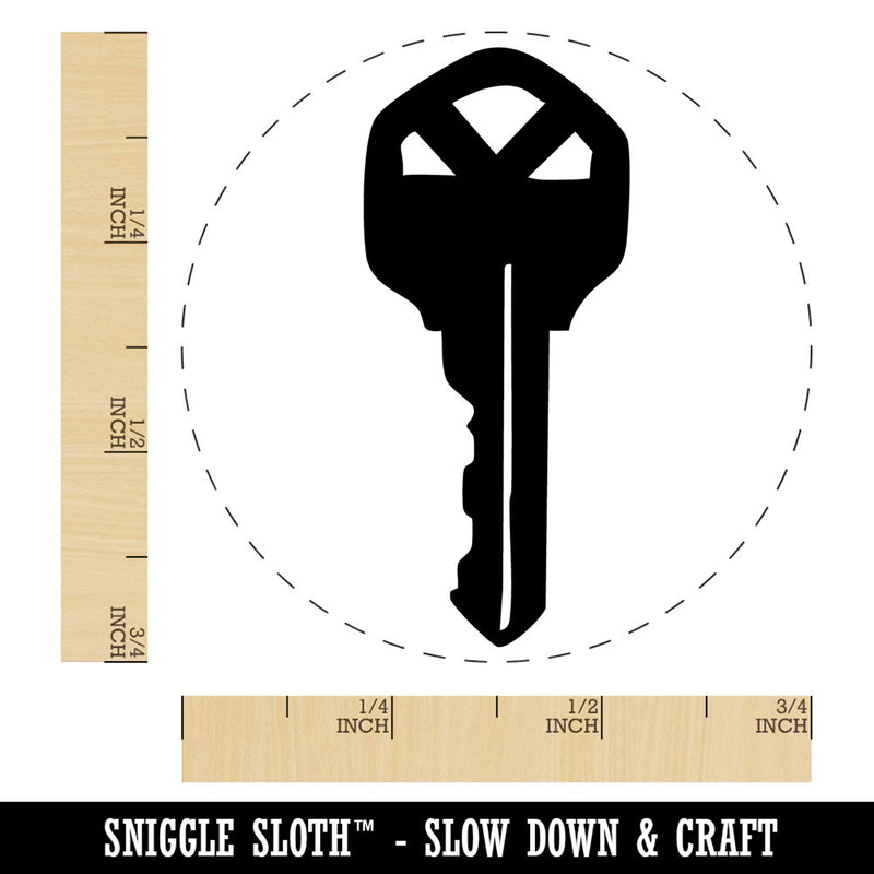 Modern House Key Silhouette Self-Inking Rubber Stamp for Crafting Planners