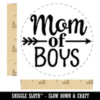 Mom of Boys Mother's Day Arrow Self-Inking Rubber Stamp for Crafting Planners