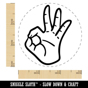 OK Okay Hand Sign Self-Inking Rubber Stamp for Stamping Crafting Planners