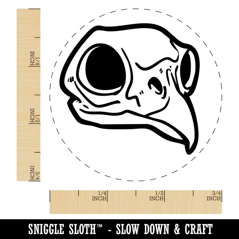 Owl Bird Skull Bones Skeleton Self-Inking Rubber Stamp Crafting Planners
