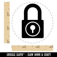 Padlock Locked Keyhole Security Symbol Self-Inking Rubber Stamp Crafting Planner
