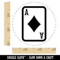 Playing Card Ace of Diamonds Self-Inking Rubber Stamp Crafting Planners