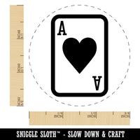 Playing Card Ace of Heart Self-Inking Rubber Stamp for Stamping Crafting Planner