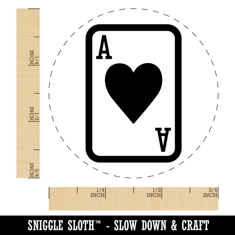 Playing Card Ace of Heart Self-Inking Rubber Stamp for Stamping Crafting Planner