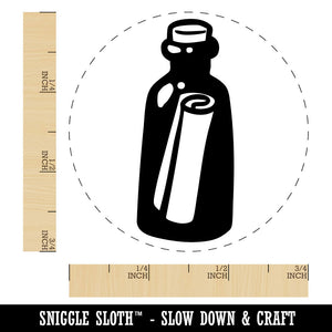 Rolled Message In A Bottle Secret Self-Inking Rubber Stamp Crafting Planners
