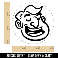 Smiling Talking Man Cartoon Head Self-Inking Rubber Stamp Crafting Planners