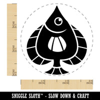 Spade Shaped Fish Cartoon Self-Inking Rubber Stamp for Stamping Crafting Planner