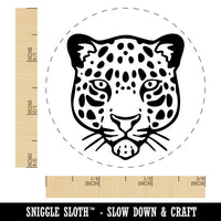 Stoic Leopard Head Spotted Big Cat Self-Inking Rubber Stamp Crafting Planners