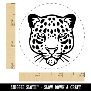 Stoic Leopard Head Spotted Big Cat Self-Inking Rubber Stamp Crafting Planners