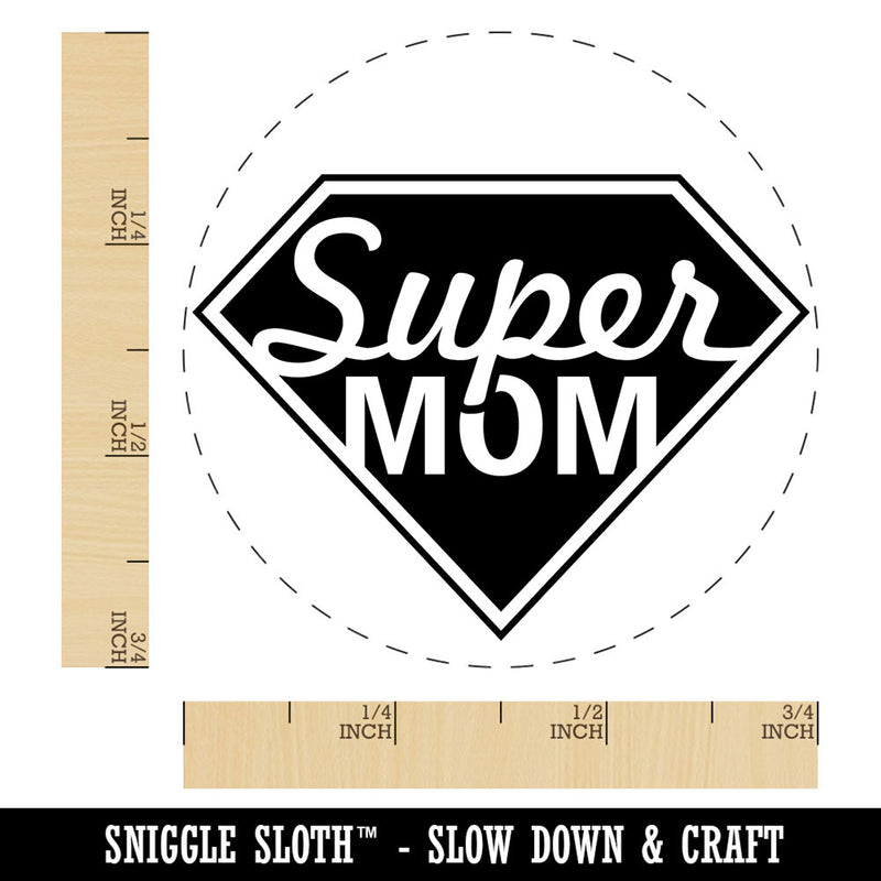 Super Mom Mother's Day Superhero Diamond Self-Inking Rubber Stamp Crafting