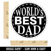 World's Best Dad Globe Father's Day Self-Inking Rubber Stamp Crafting Planners