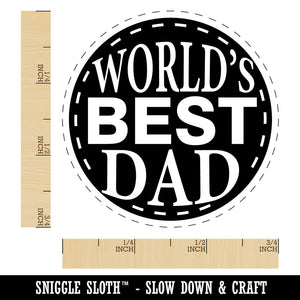 World's Best Dad Globe Father's Day Self-Inking Rubber Stamp Crafting Planners