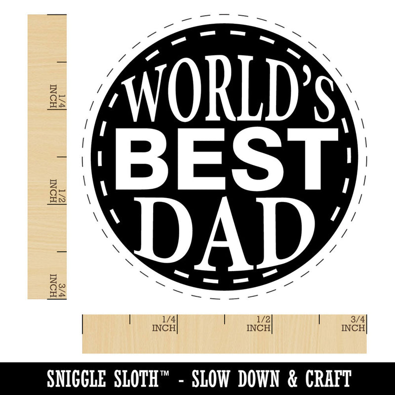 World's Best Dad Globe Father's Day Self-Inking Rubber Stamp Crafting Planners