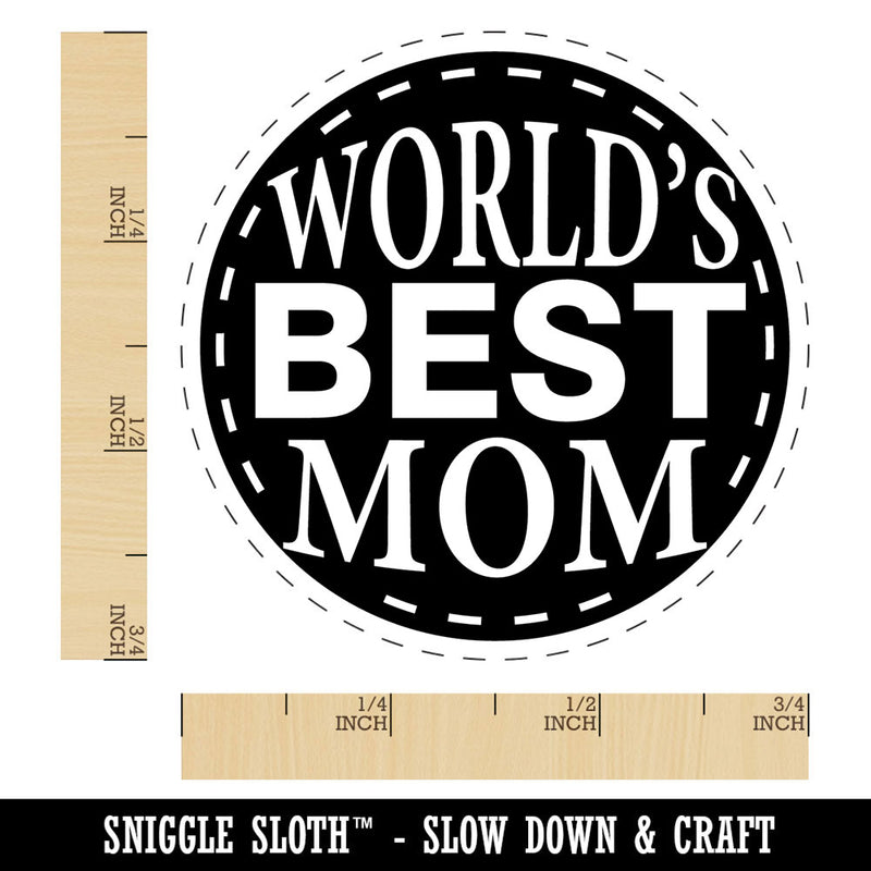 World's Best Mom Globe Mother's Day Self-Inking Rubber Stamp Crafting Planners