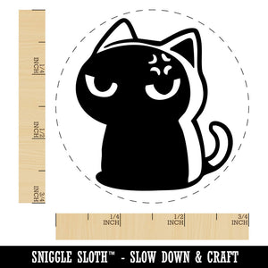 Angry Grumpy Mad Cat Dark Shadow Reaction Self-Inking Rubber Stamp for Stamping Ink Stamper Crafting Planners