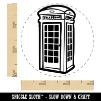 British Phone Booth Telephone Self-Inking Rubber Stamp for Stamping Ink Stamper Crafting Planners