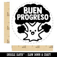 Buen Progreso Spanish Tree Teacher Stamp Self-Inking Rubber Stamp for Stamping Ink Stamper Crafting Planners