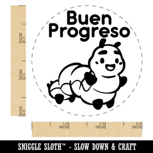 Buen Progresso Spanish Caterpillar Good Progress Self-Inking Rubber Stamp for Stamping Ink Stamper Crafting Planners