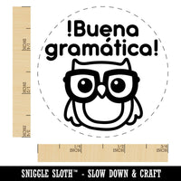 Buena Gramatica Spanish Good Grammer Owl Self-Inking Rubber Stamp for Stamping Ink Stamper Crafting Planners