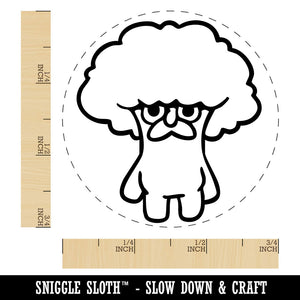 Cartoon Broccoli Funny Mustache Self-Inking Rubber Stamp for Stamping Ink Stamper Crafting Planners