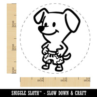 Cartoon Dog Summer Swimsuit Trunks Shorts Self-Inking Rubber Stamp for Stamping Ink Stamper Crafting Planners