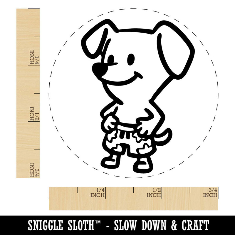 Cartoon Dog Summer Swimsuit Trunks Shorts Self-Inking Rubber Stamp for Stamping Ink Stamper Crafting Planners