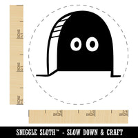 Cartoon Eyes Peeking Out of Hole In Wall Mouse Rat Rodent Self-Inking Rubber Stamp for Stamping Ink Stamper