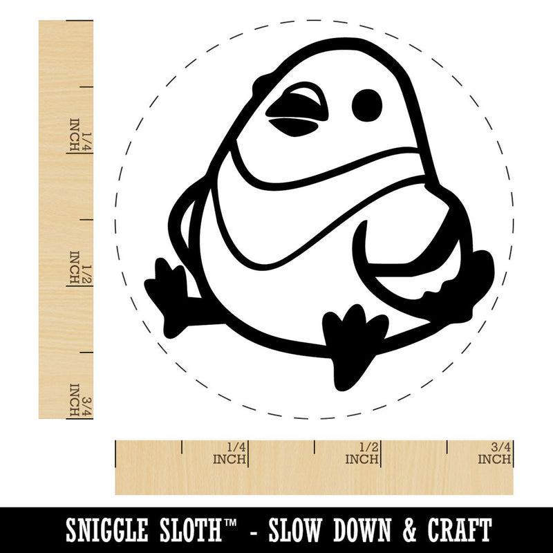 Chubby Pigeon Bird Sitting Self-Inking Rubber Stamp for Stamping Ink Stamper Crafting Planners