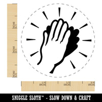 Clapping Hands Happy Celebration Self-Inking Rubber Stamp for Stamping Ink Stamper Crafting Planners