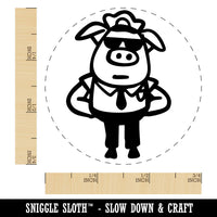 Cop Police Officer Pig Hog Self-Inking Rubber Stamp for Stamping Ink Stamper Crafting Planners