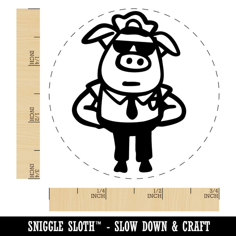 Cop Police Officer Pig Hog Self-Inking Rubber Stamp for Stamping Ink Stamper Crafting Planners