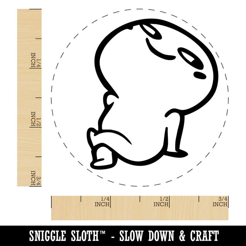 Coy Smiling Smug Funny Emote Self-Inking Rubber Stamp for Stamping Ink Stamper Crafting Planners