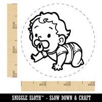 Crawling Baby Pacifier Diaper Toddler Child Self-Inking Rubber Stamp for Stamping Ink Stamper Crafting Planners