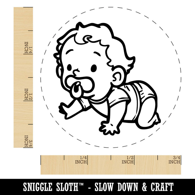 Crawling Baby Pacifier Diaper Toddler Child Self-Inking Rubber Stamp for Stamping Ink Stamper Crafting Planners