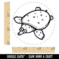 Cute Cartoon Soft-Shelled Turtle Softshell Self-Inking Rubber Stamp for Stamping Ink Stamper Crafting Planners