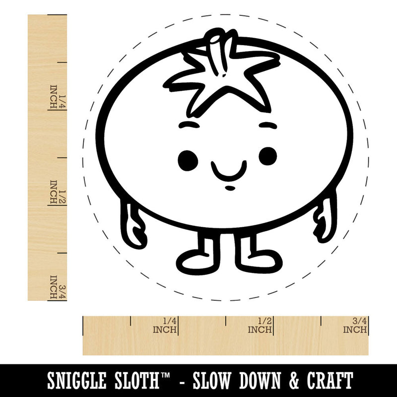 Cute Cartoon Tomato Fruit Friend Self-Inking Rubber Stamp for Stamping Ink Stamper Crafting Planners