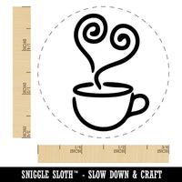 Cute Coffee Heart Mug Cup Self-Inking Rubber Stamp for Stamping Ink Stamper Crafting Planners