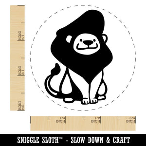 Cute Lion With Regal Mane Hairdo Pompadore Self-Inking Rubber Stamp for Stamping Ink Stamper Crafting Planners