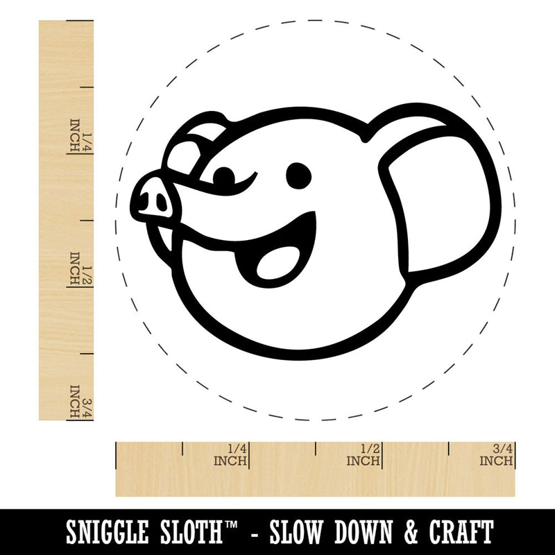 Cute Round Elephant Head Cartoon Self-Inking Rubber Stamp for Stamping Ink Stamper Crafting Planners